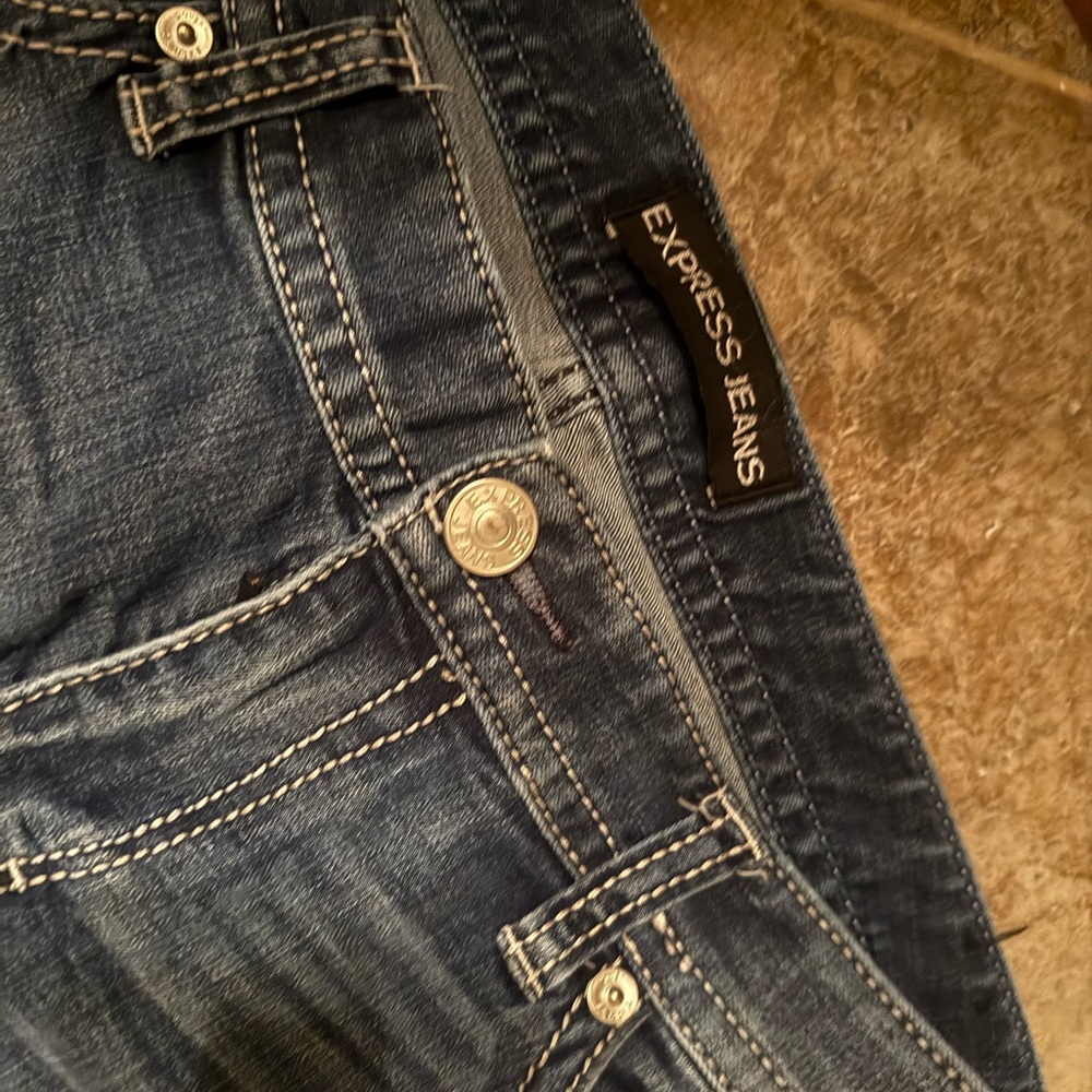 Express Dark Wash Bootcut Jeans